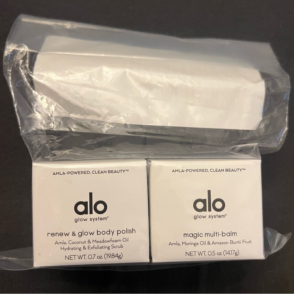 ALO Yoga Glow System Renew & Glow Body Polish & Magic Multi-Balm